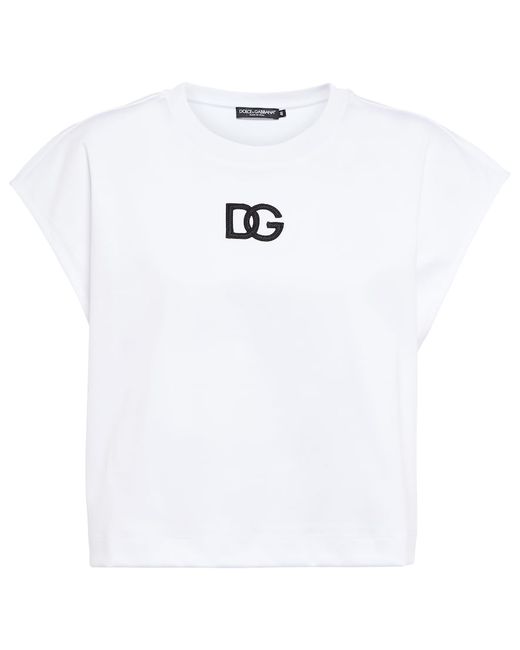 Dolce & Gabbana DG embellished cotton T-shirt