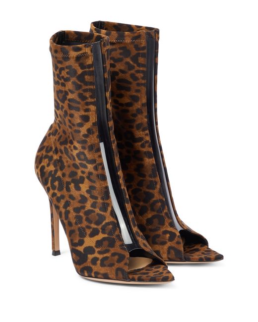 Gianvito Rossi Hiroko 105 leopard-print boots