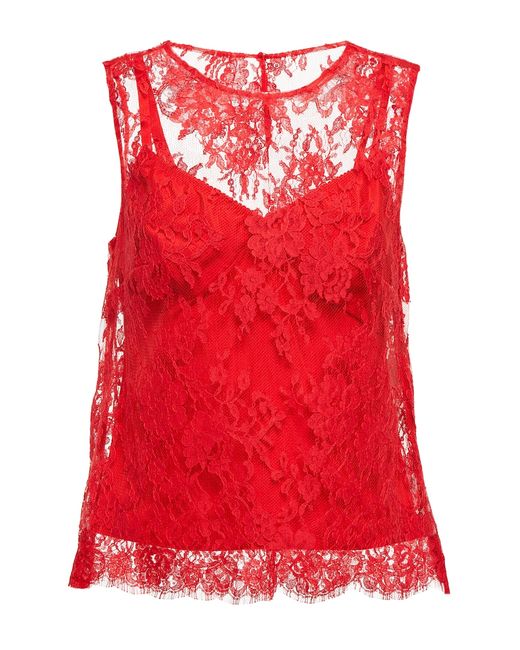 Dolce & Gabbana Floral Chantilly lace top
