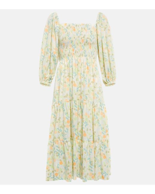 Polo Ralph Lauren Puff-sleeves floral midi dress