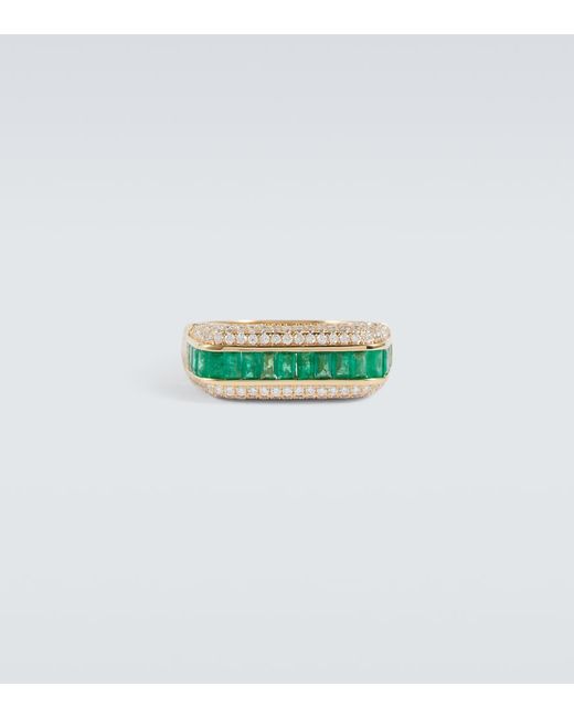 Rainbow K 18kt gold with emeralds and diamonds