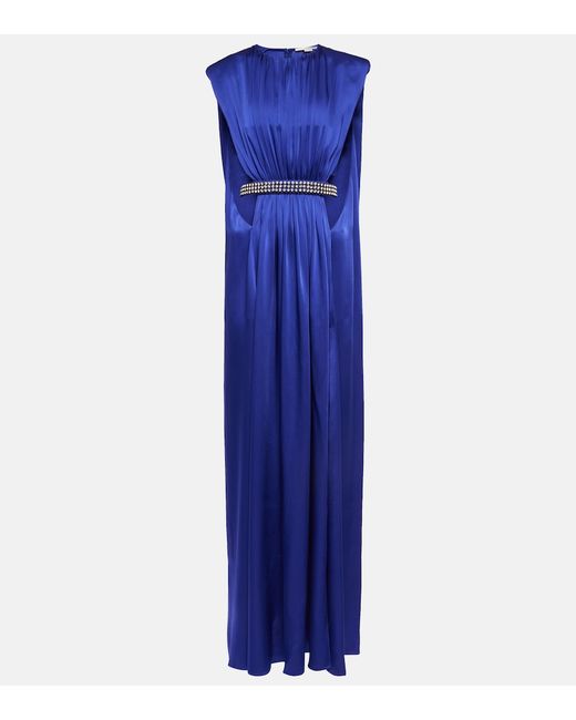 Stella McCartney Belted cutout satin gown