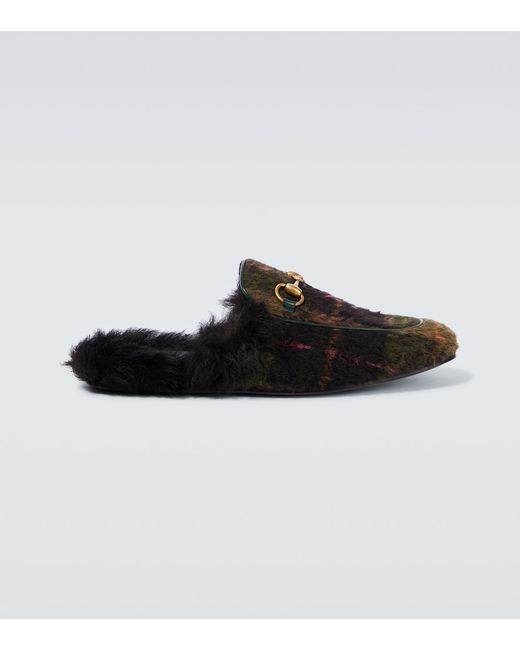 Gucci Princetown faux fur slippers