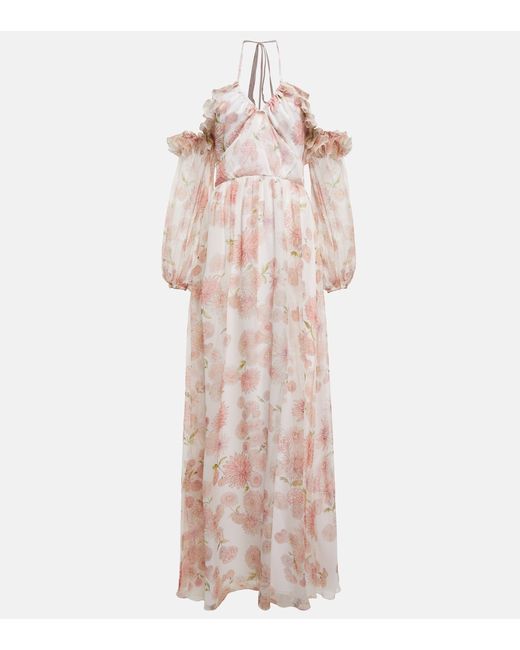 Giambattista Valli Off-the-shoulder floral silk gown