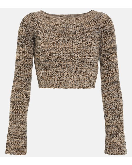 Chloé Cropped cashmere-blend sweater