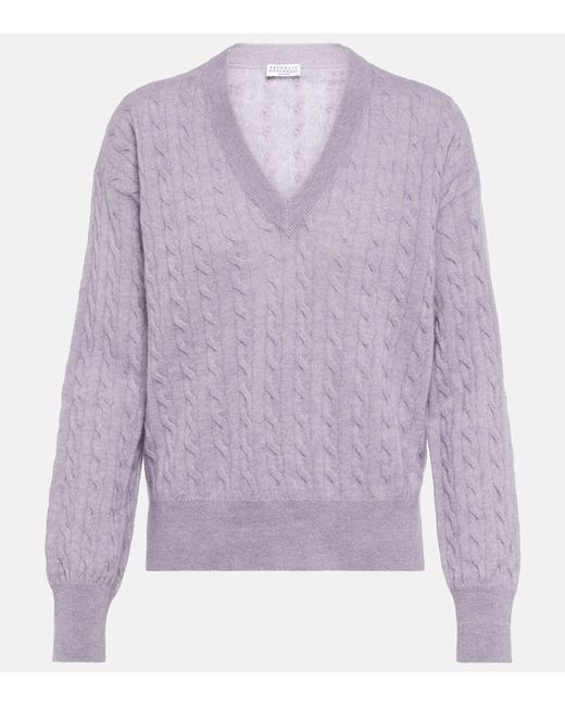 Brunello Cucinelli Cable-knit alpaca and cotton sweater