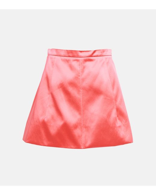 Patou Cotton-blend satin miniskirt