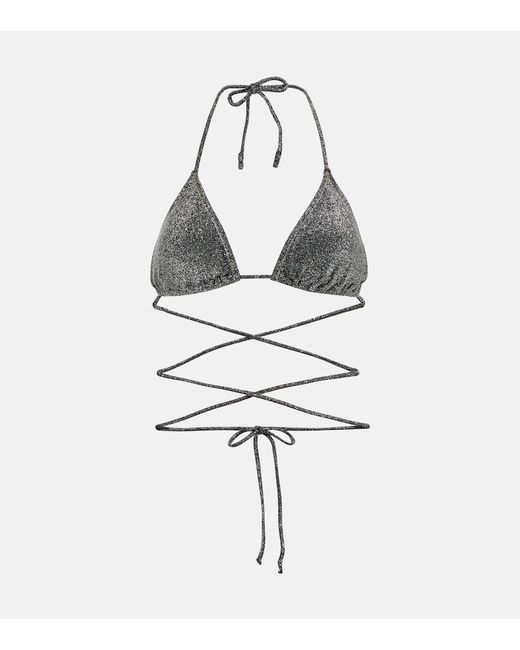 Reina Olga Miami Lurex triangle bikini top