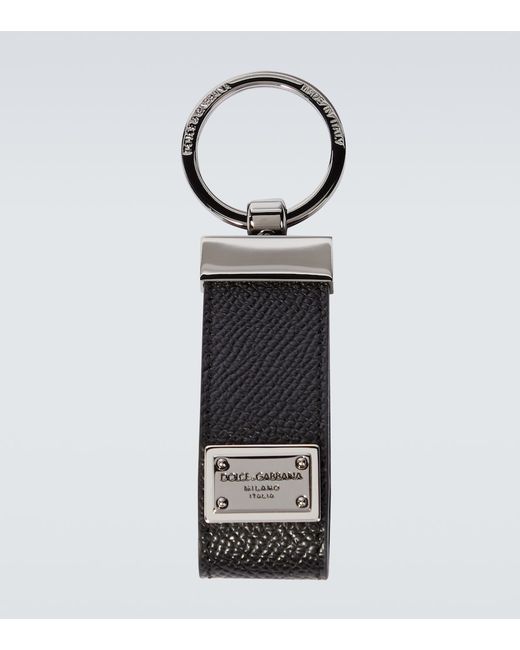 Dolce & Gabbana Logo leather keychain