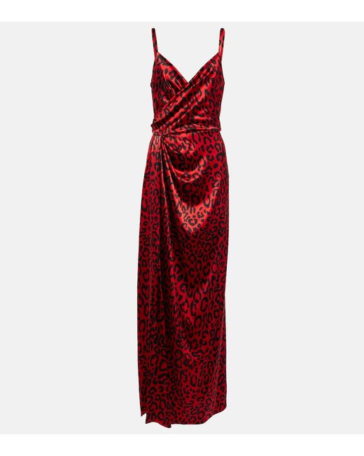 Dolce & Gabbana Leopard-print silk-blend satin gown
