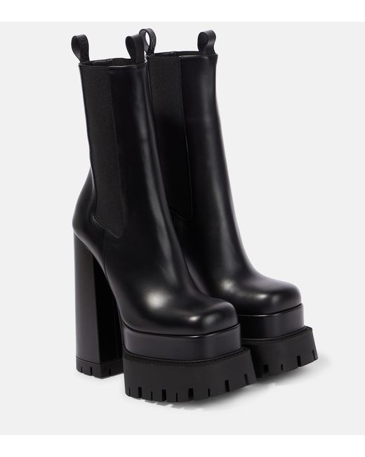 Versace Aevitas platform leather ankle boots