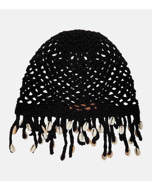 Alanui Mother Nature embellished crochet hat