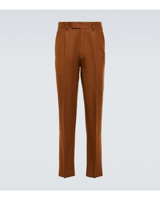 Z Zegna Pleated linen and wool pants