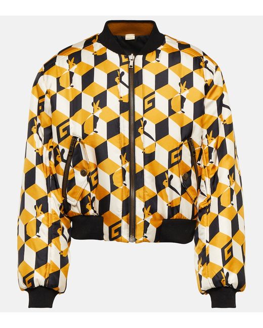 Gucci Reversible printed silk bomber jacket