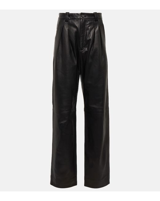 Nili Lotan Etienne high-rise straight leather pants