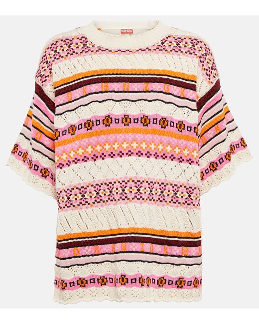 Kenzo Jacquard cotton-blend sweater