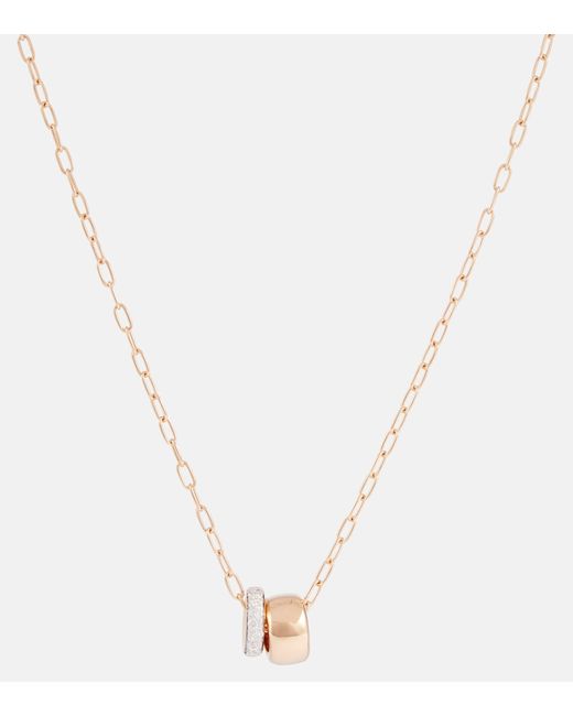 Pomellato Iconica 18kt rose gold necklace with diamonds