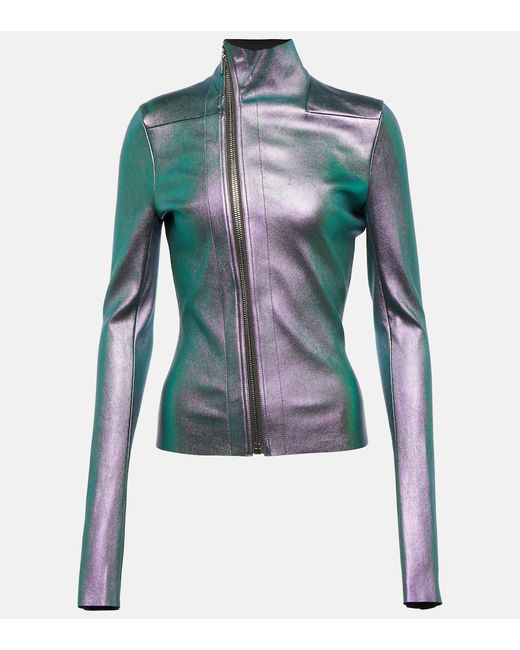 Rick Owens Gary leather-blend jacket