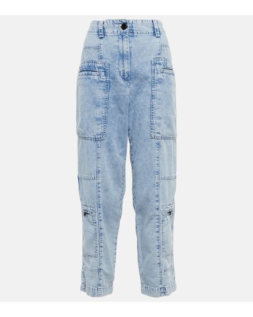 Proenza Schouler Chambray high-rise cargo jeans