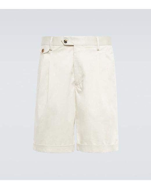 Lardini Cotton-blend satin shorts