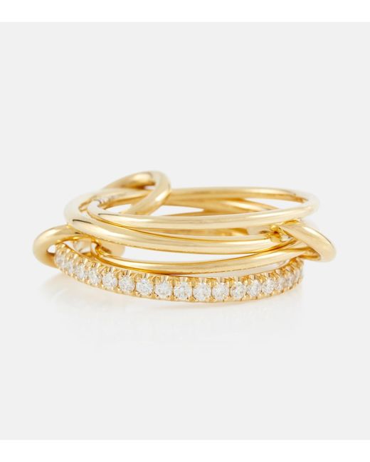 Spinelli Kilcollin Pisces Pavé 18kt gold ring with diamonds