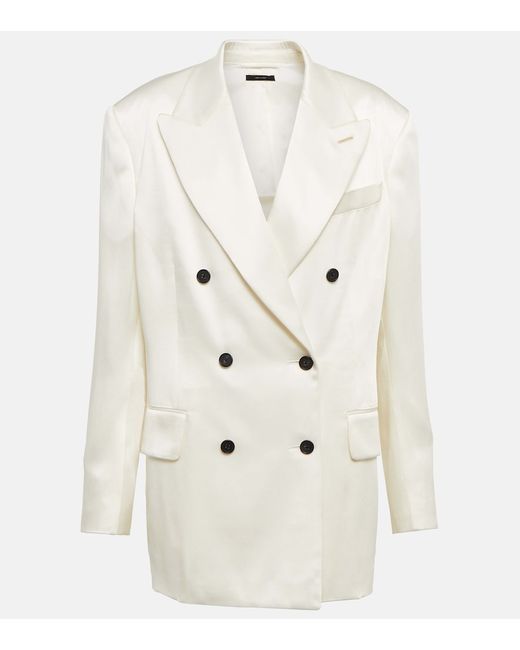 Tom Ford Double-breasted satin blazer