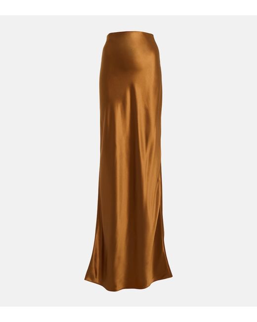 Saint Laurent Silk satin slip skirt