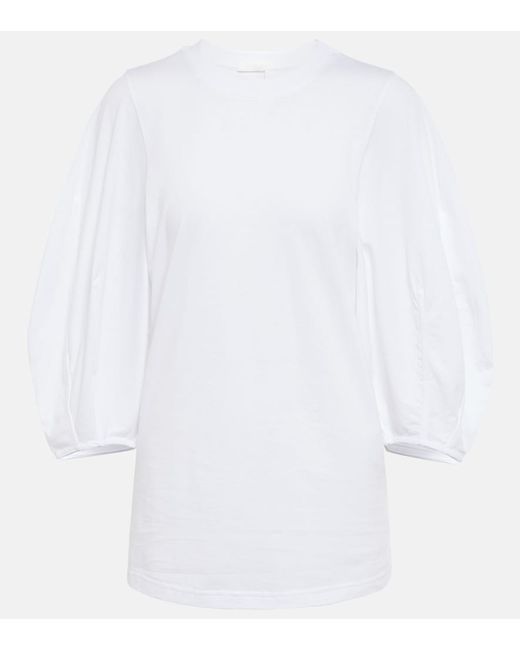 Chloé Balloon-sleeve cotton jersey T-shirt