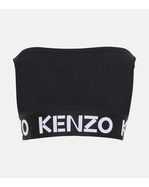 Kenzo Logo strapless crop top