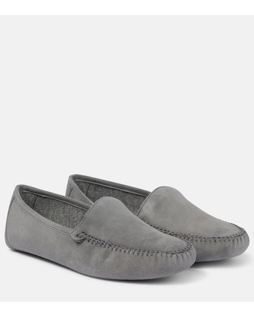 Loro Piana Lady Maurice suede slippers