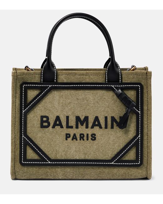 Balmain B-Army Small canvas tote bag
