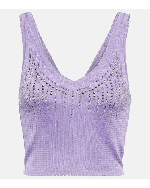 Paco Rabanne Embellished knit top