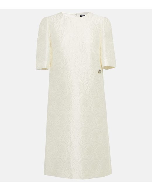 Dolce & Gabbana Cotton and silk blend midi dress
