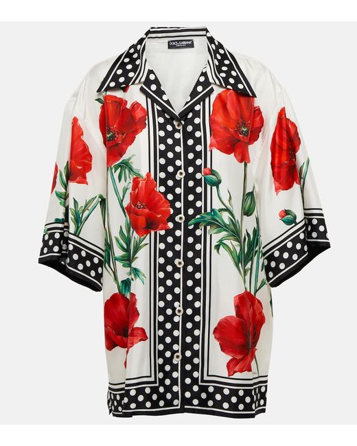 Dolce & Gabbana silk oversized shirt