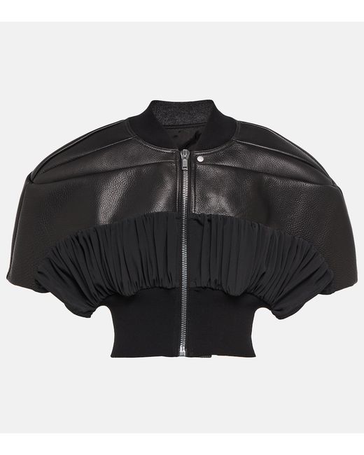 Rick Owens Cropped leather jacket