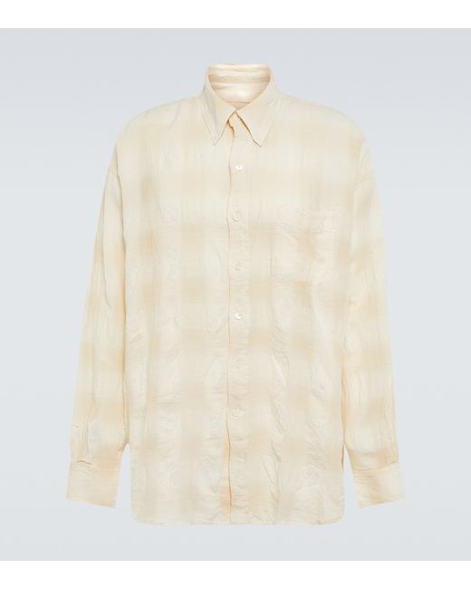 Our Legacy Borrowed BD cotton and linen check shirt