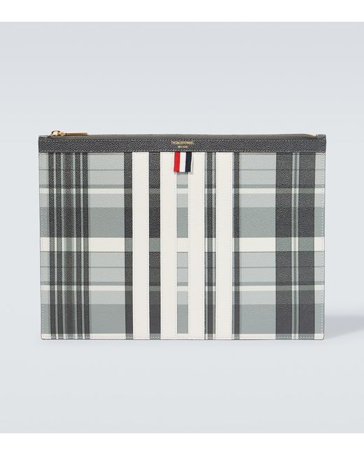 Thom Browne 4-Bar printed leather briefcase