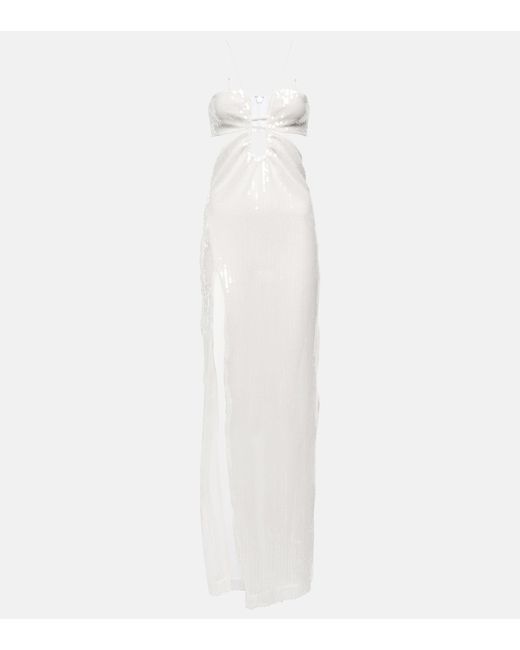 Nensi Dojaka Bridal sequined tulle gown