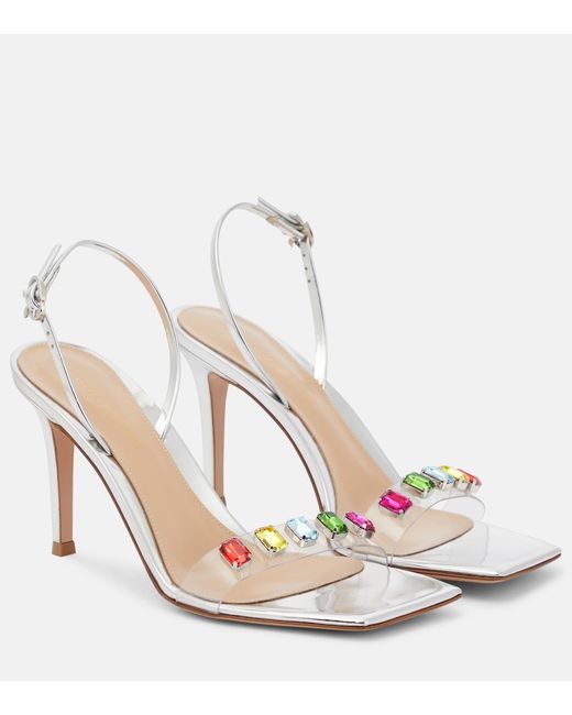 Gianvito Rossi Ribbon Candy slingback sandals