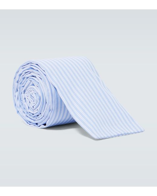 Comme Des Garçons Striped cotton tie