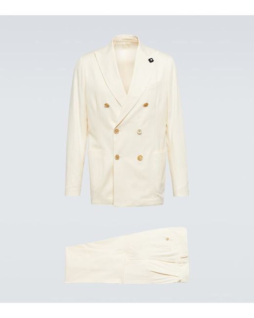Lardini Double-breasted cotton suit