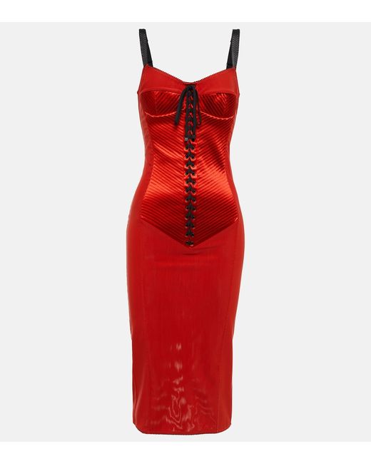Dolce & Gabbana Lace-up midi dress
