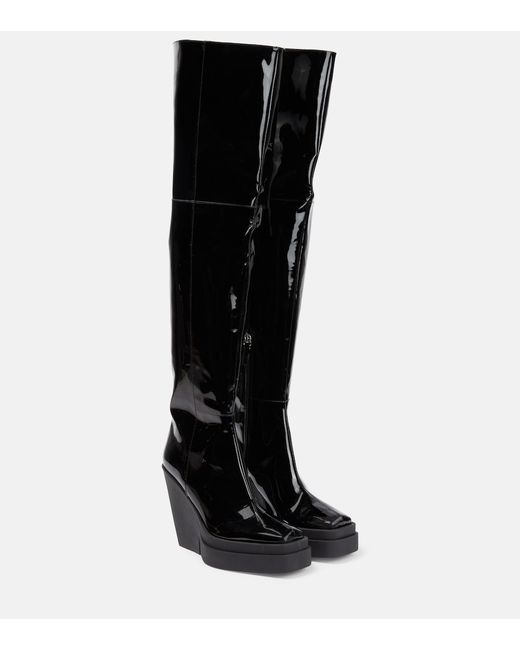 Gia Borghini Gia 31 patent leather over-the-knee boots