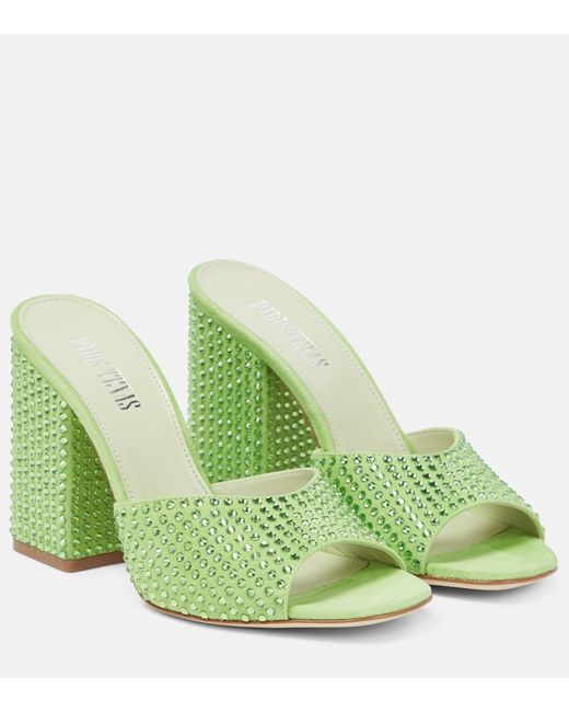 Paris Texas Holly Anja embellished suede mules