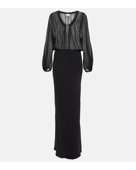 Saint Laurent Silk georgette maxi dress