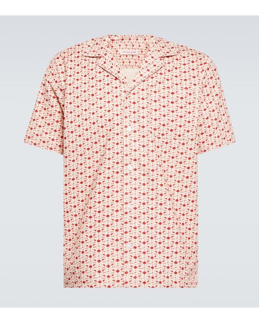 Orlebar Brown Marne printed cotton-blend corduroy shirt