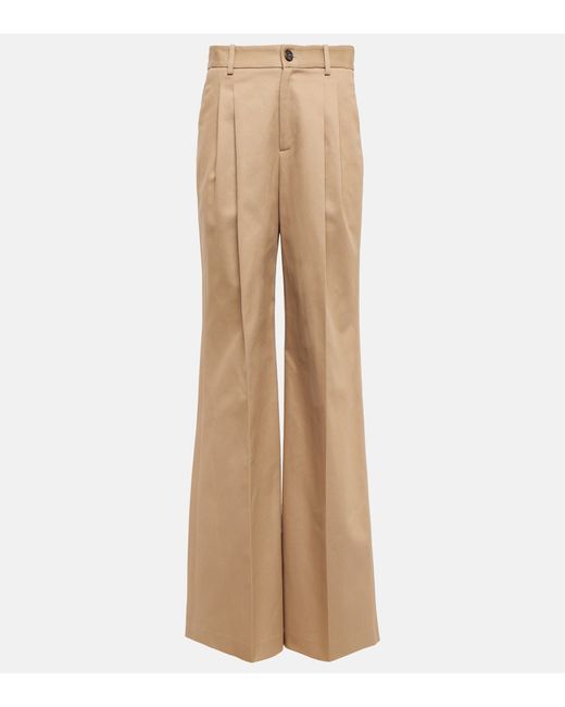 Nili Lotan Flavie high-rise straight cotton pants