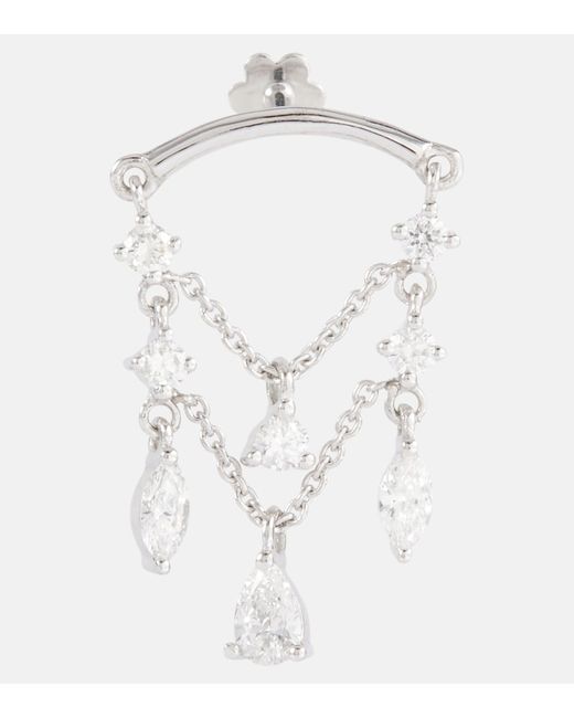 Maria Tash Diamond Drape Chandelier 18kt single earring with diamonds