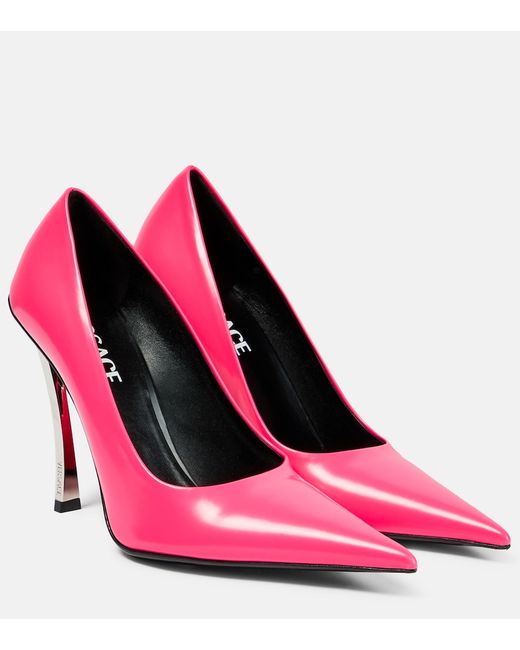 Versace Pin-Point leather pumps