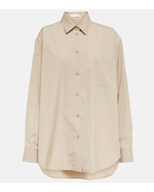 The Row Brant oversized cotton shirt